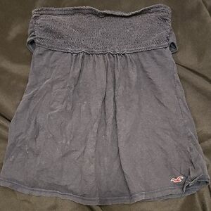 Hollister Black Gathered Top